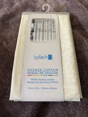 Splash Pearl Textured PEVA Shower Curtain